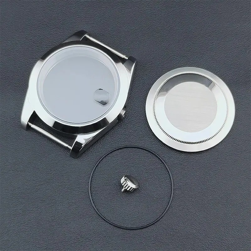 36MM 40MM Solid Stainless Steel Watch Case Sapphire Crystal Fits NH34 NH35 NH36