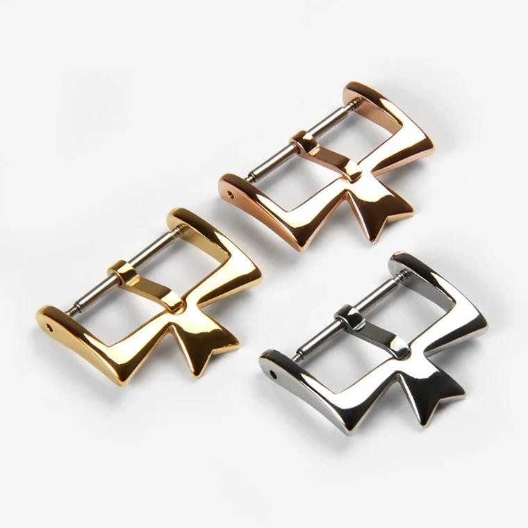 New Metal Watch Clasp 16 18mm Stainless Steel Pin Buckle for Vacheron VC Gold
