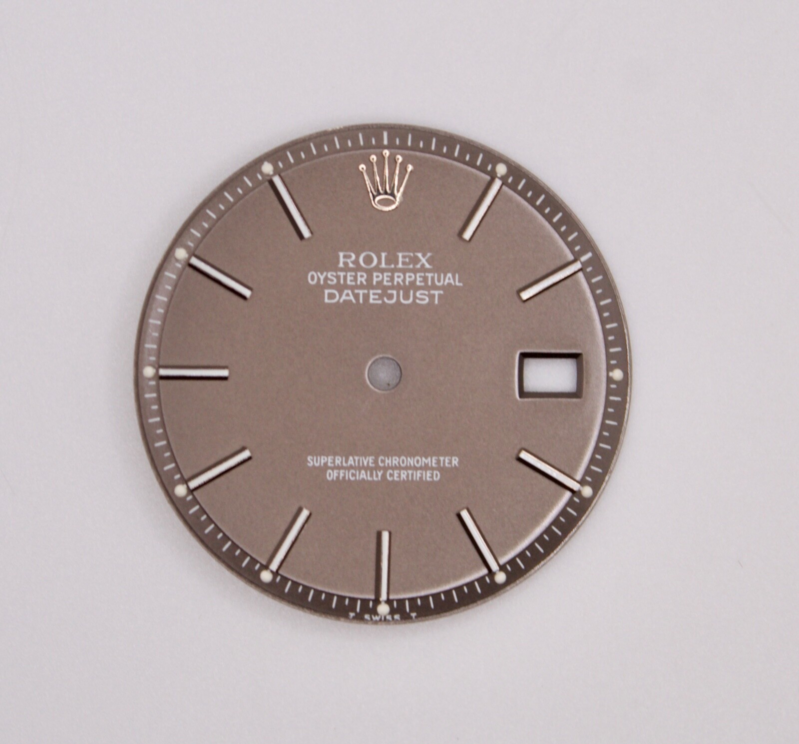 ORIGINAL Rolex Dial 36mm Datejust Rodium Stainless Steel w Date 1601/1603