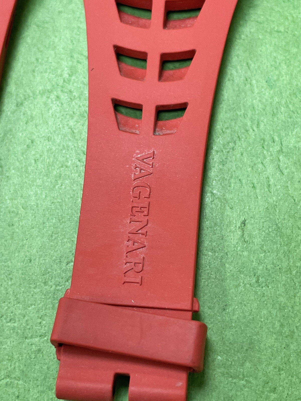 Authentic Vagenari Rubber Strap for Richard Mille RM011M Red Black Hkl150
