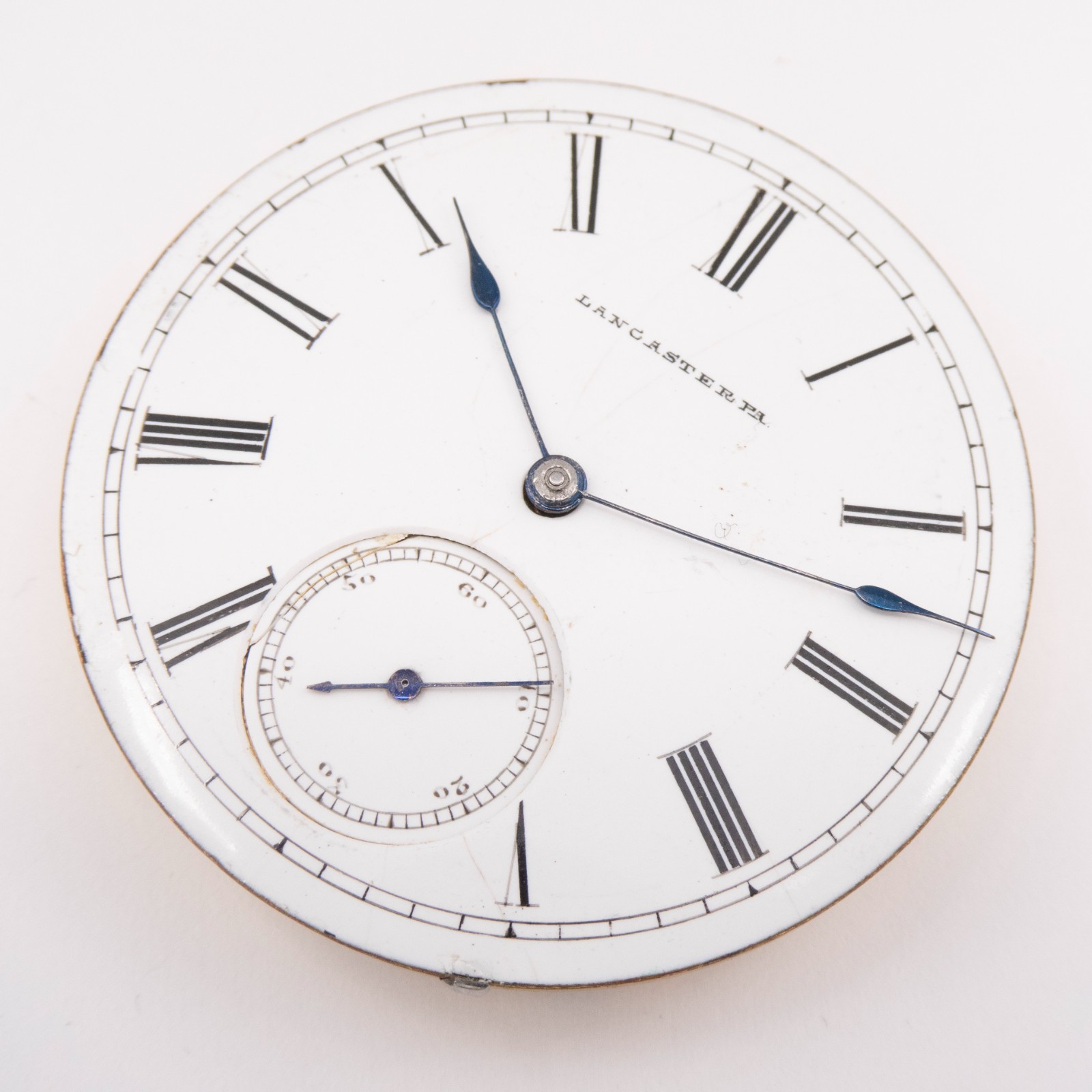 Lancaster Elberon 18-Size Lever-Set Antique Pocket Watch Movement, Ticks a Bit