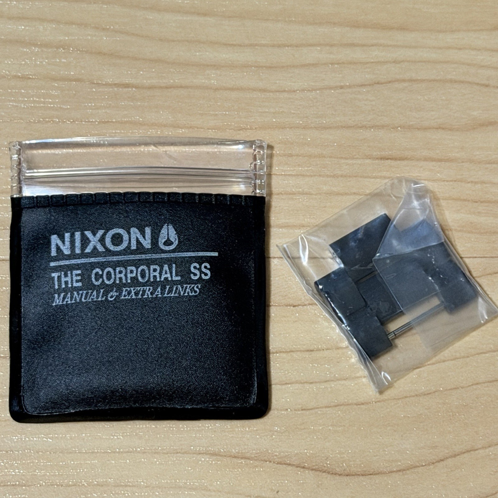 Nixon The Corporal SS Matte Black Stainless Mens Analog 2 Watch Band Spare Links