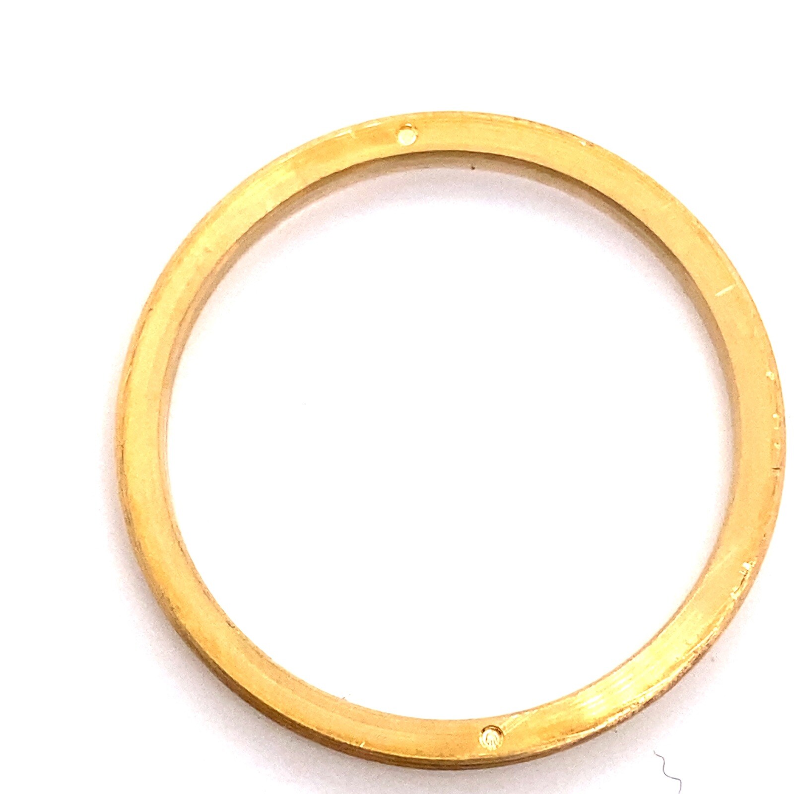 18K Solid Yellow Gold 26 mm Fluted Bezel For Rolex Watch