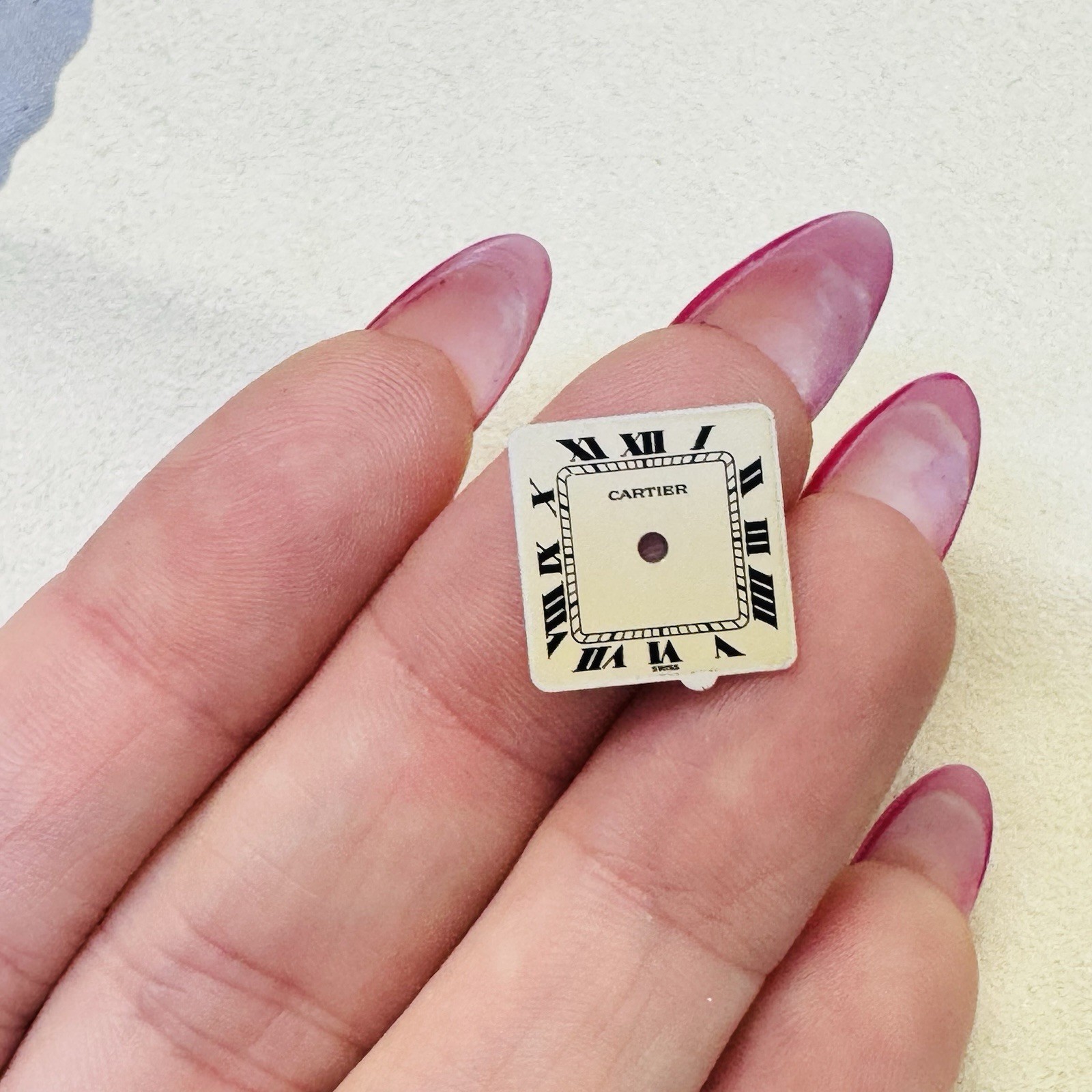 Cartier Panthere Small Square White Dial Part for Repair 13.5×13.3mm