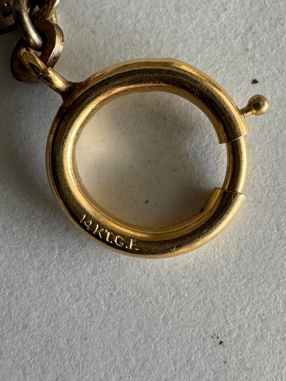 VINTAGE 13.5 INCH SWANK POCKET WATCH CHAIN YELLOW GOLD FILLED