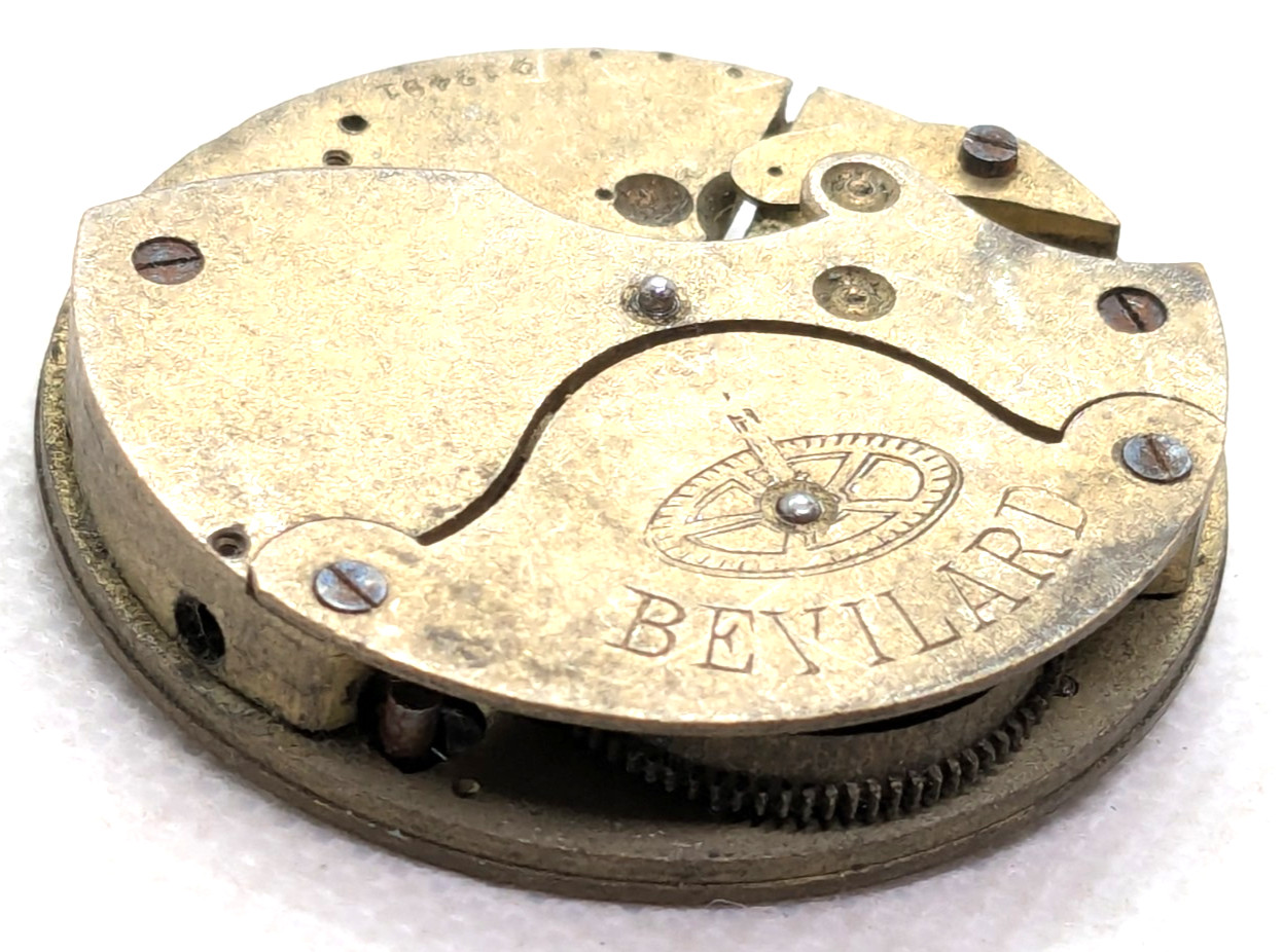 Vintage Bevilard Pocket Watch Mechanical Movement Swiss Gilt Finish 40 mm 12491