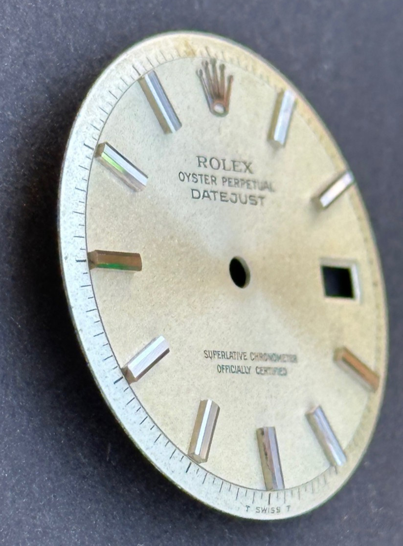 Vintage Rolex Oyster Perpertual Datejust Watch Dial For 36mm Case 1601 1603 1600