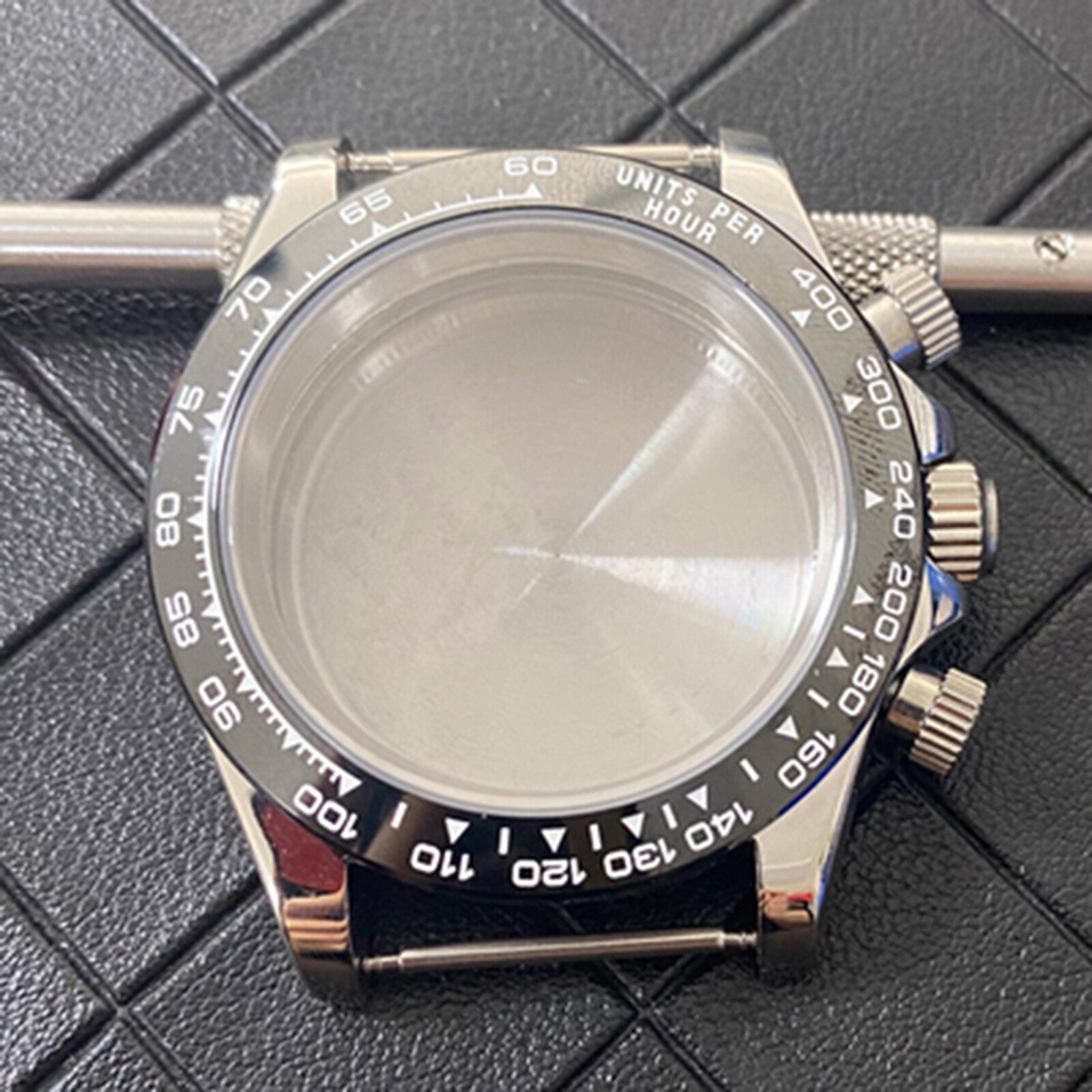 Stainless Steel Watch Case Ceramic Bezel Watch Strap for VK63 Movement Parts