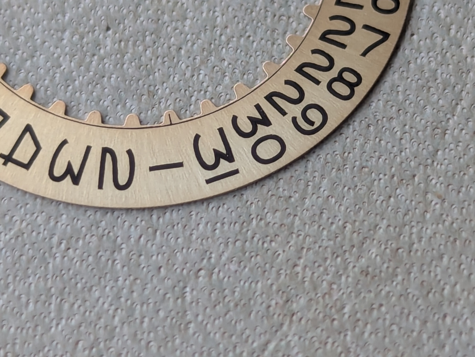 Genuine Vintage Rolex Champagne Date Wheel w/Flat Top 3’s,Open 6 & 9’s EXCEPT 26