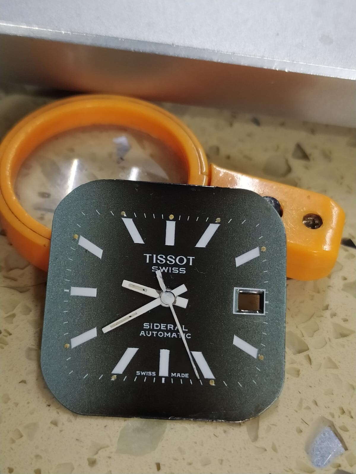 VINTAGE TISSOT SIDERAL TV Parts Dial & Hands Used cal 2481