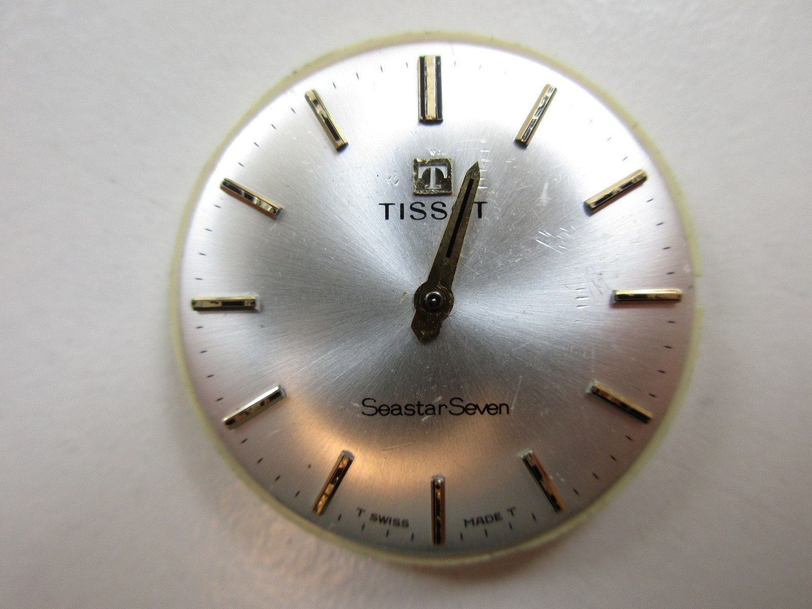 Tissot cal. 781-1 Swiss vintage watch movement & Seastar Seven dial – running