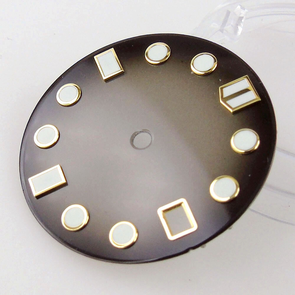 28.5mm Black White Green Watch Dial For NH35A NH36A 3 3.8 4.1 o’clock Crown