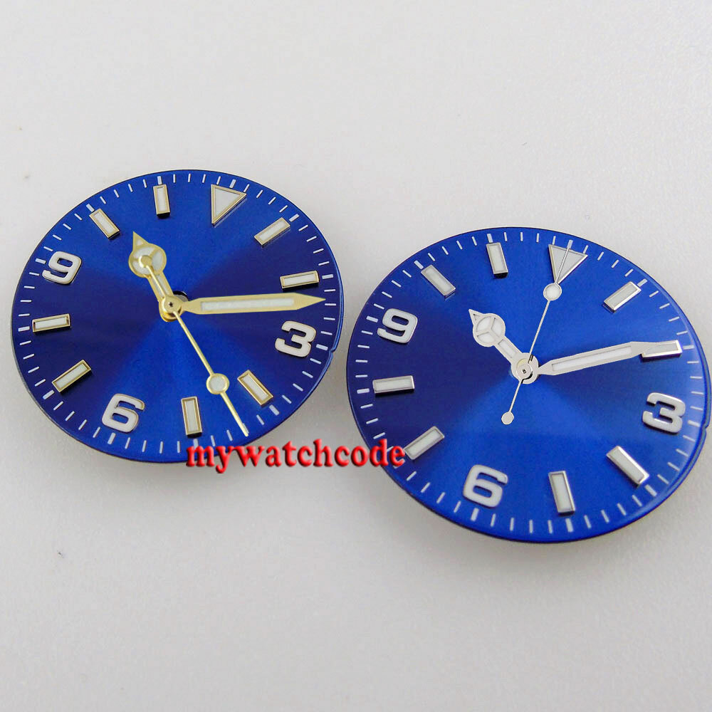 29mm Blue Plain Watch Dial Watch Dial For Explorer NH36A NH35A ETA 2824 2836
