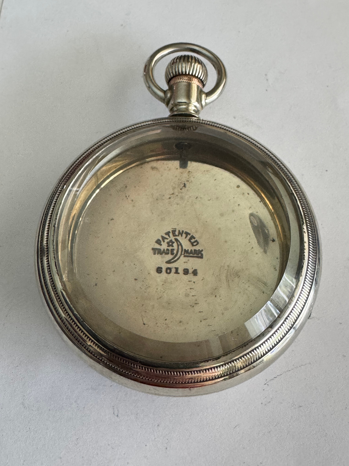 VINTAGE BIG 18 SIZE CRESCENT SWING OUT POCKET WATCH CASE PENDANT AND LEVER SET