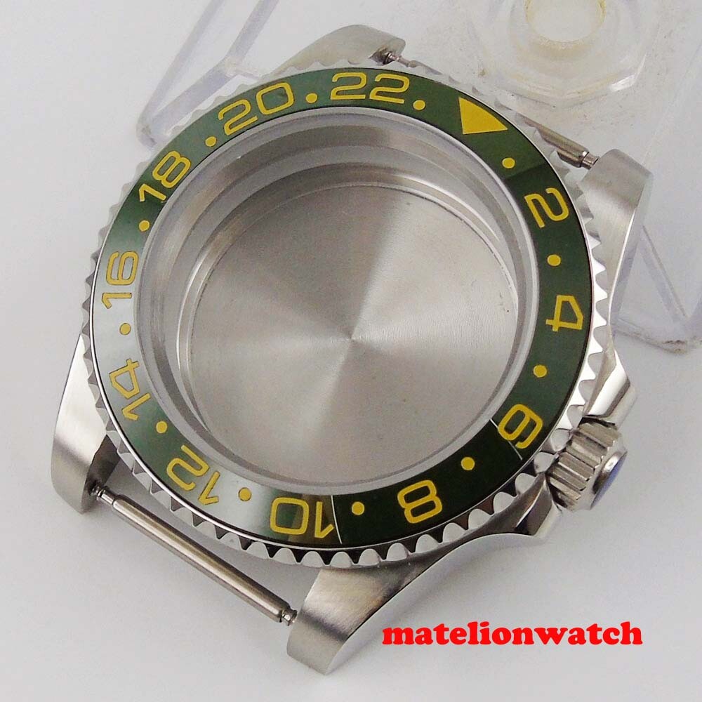 Automatic Watch Case Sapphire Glass 40mm Fit NH35 Miyota8215 2813 ETA2824 PT5000