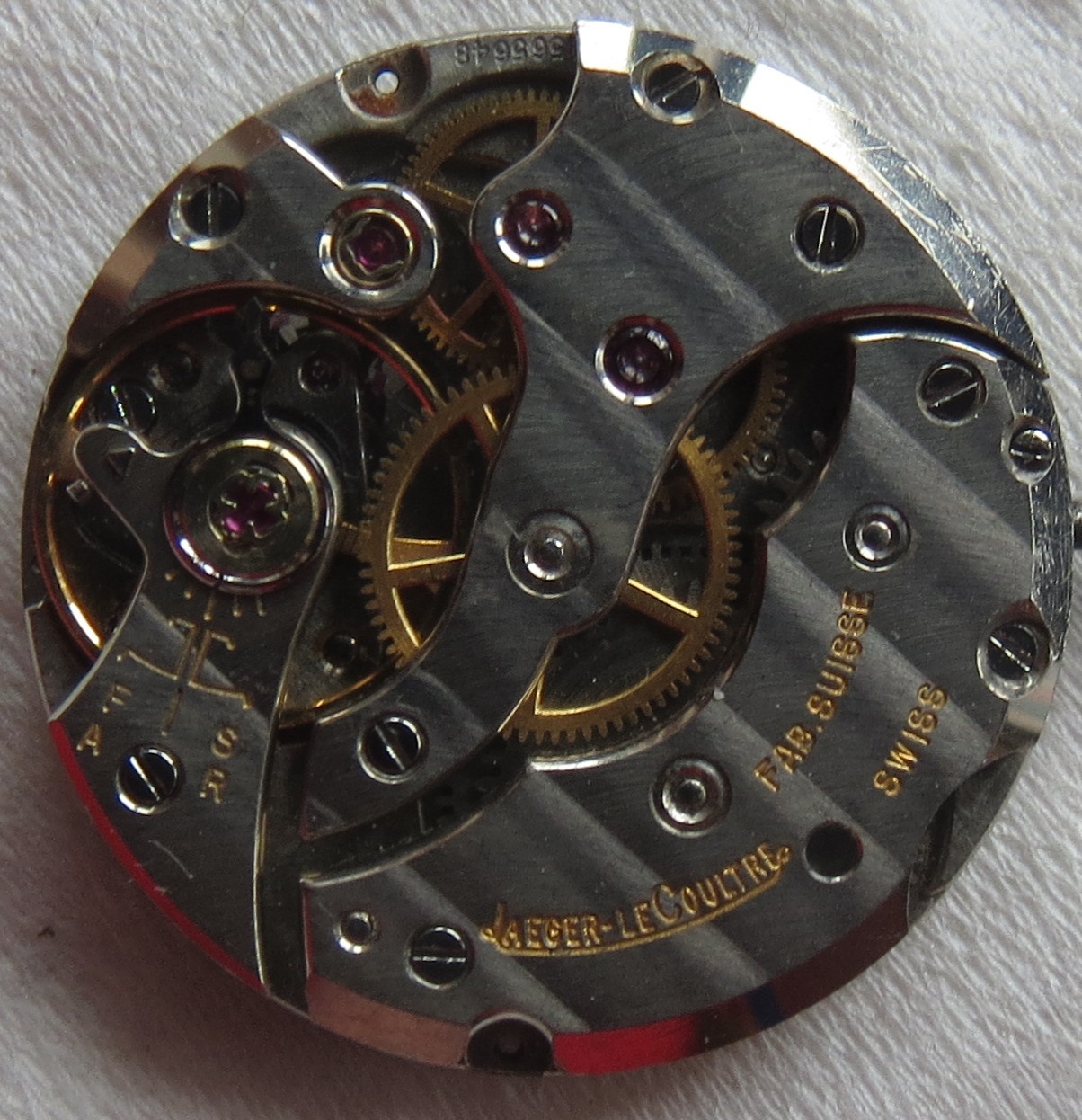 Jaeger LeCoultre mens wristwatch movement caliber 818, 21 mm. in diameter