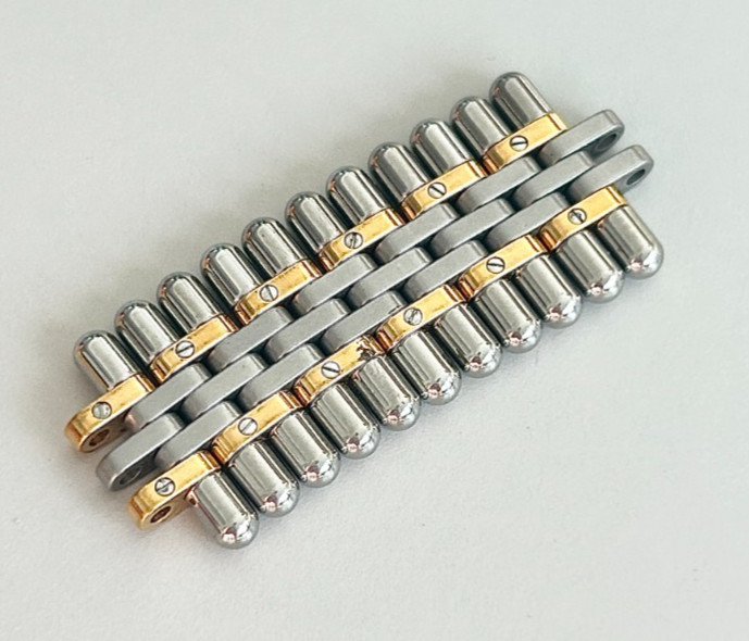 Must de Cartier 21 solid gold and steel Watch Bracelet Links.