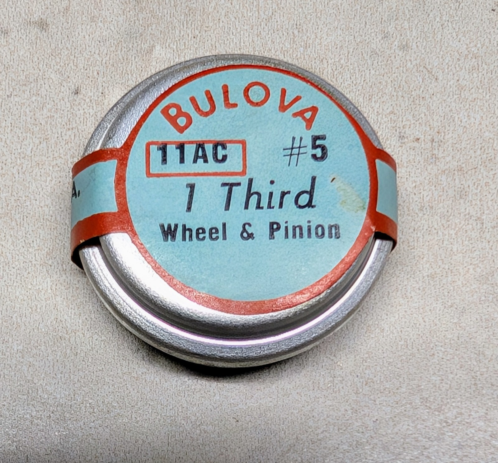 Vintage NOS Bulova 11 AC Third Wheel & Pinion #5 For Parts Repair