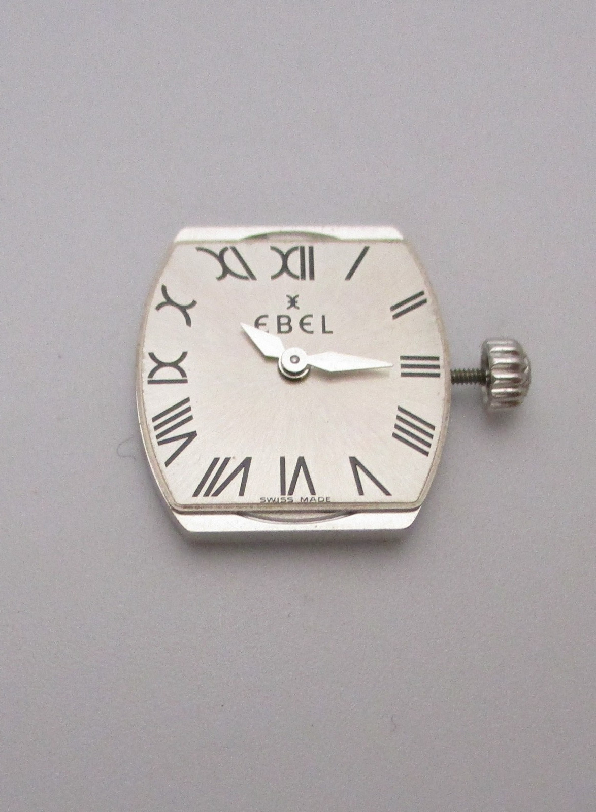 Works! EBEL (Cartier) 057 Quartz 4 Jewel Swiss Watch Movement Dial Hands & Crown