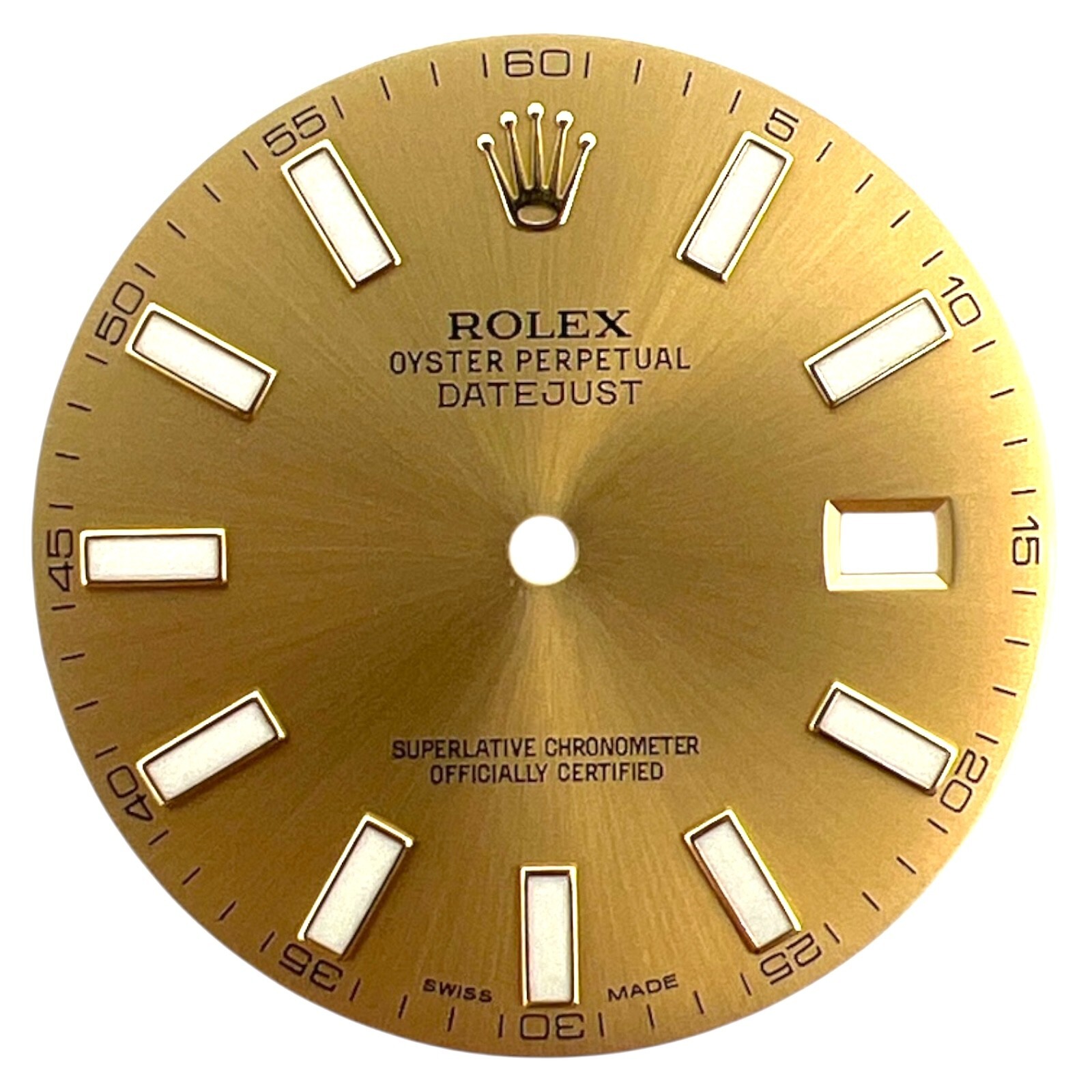Genuine Rolex Oyster Perpetual Datejust 41mm Dial Champagne Gold 116333