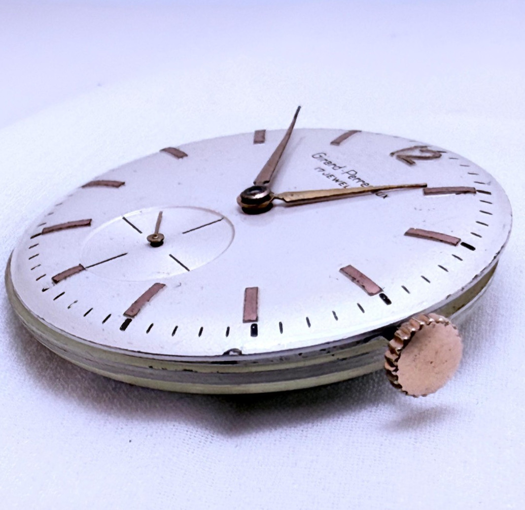 Vintage Girard Perregaux 17 Jewels Adjusted Swiss Movement Dial Hands 28mm