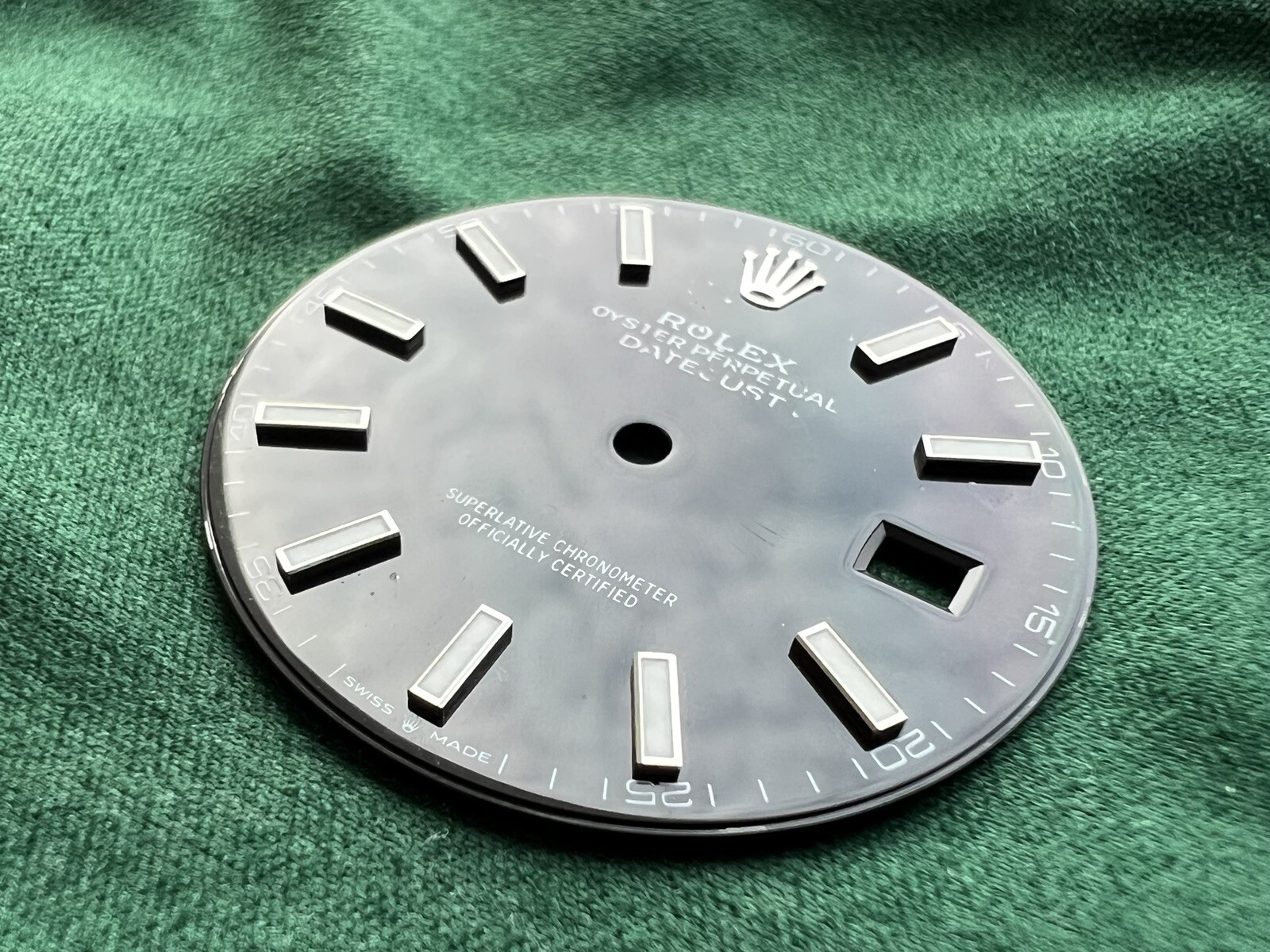 Original Rolex Dial 41mm Datejust Black Luminous Marker Ref 126303/126333 OC#350