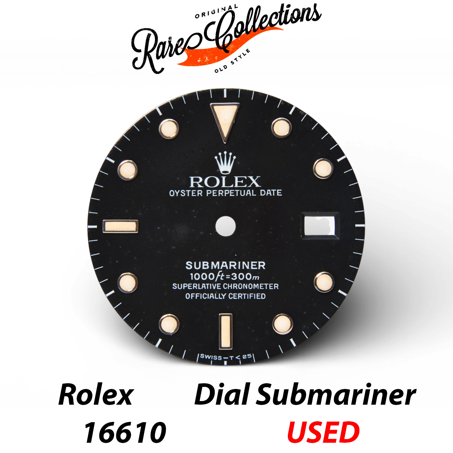 Rolex Dial 16610 Used Black Submariner Particular Dial Tritium 16800