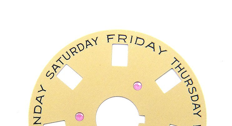 Genuine Rolex 1555 1556 Caliber Beige Watch Day Date Disc 1803 1802 1807