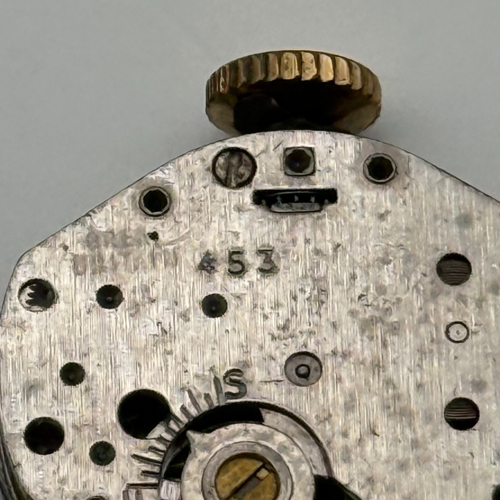 Timex 453 Watch Movement Great Britain Manual Wind Vintage Parts Repair 14.2mm