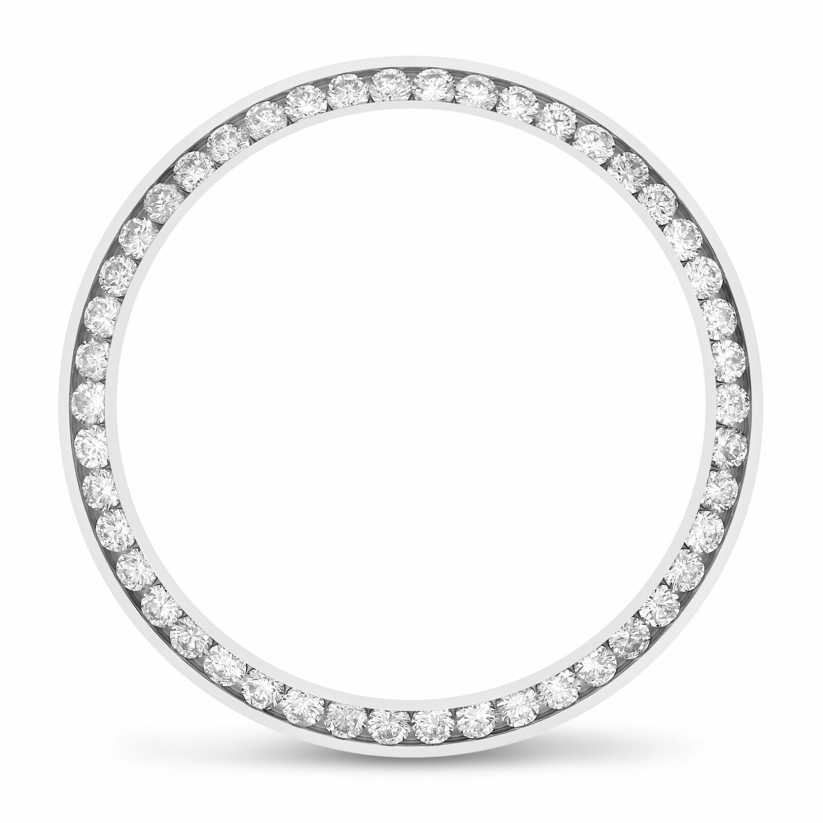 MIDSIZE 1.40CT CHANNEL SET NATURAL DIAMOND BEZEL 14KW FOR ROLEX 31MM WATCH