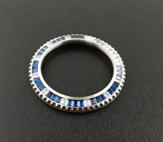 LUXURY CUBIC ZIRCONIA Bezel Insert for Rolex Submariner 114060 116610LN/LV Ceram