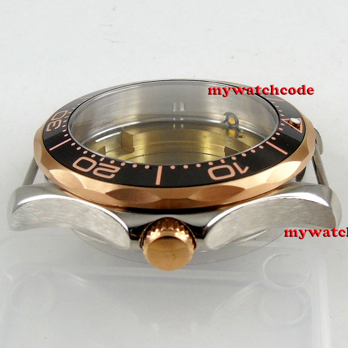 41mm black ceramic bezel sapphire glass Watch Case fit ETA 2824 2836 MOVEMENT