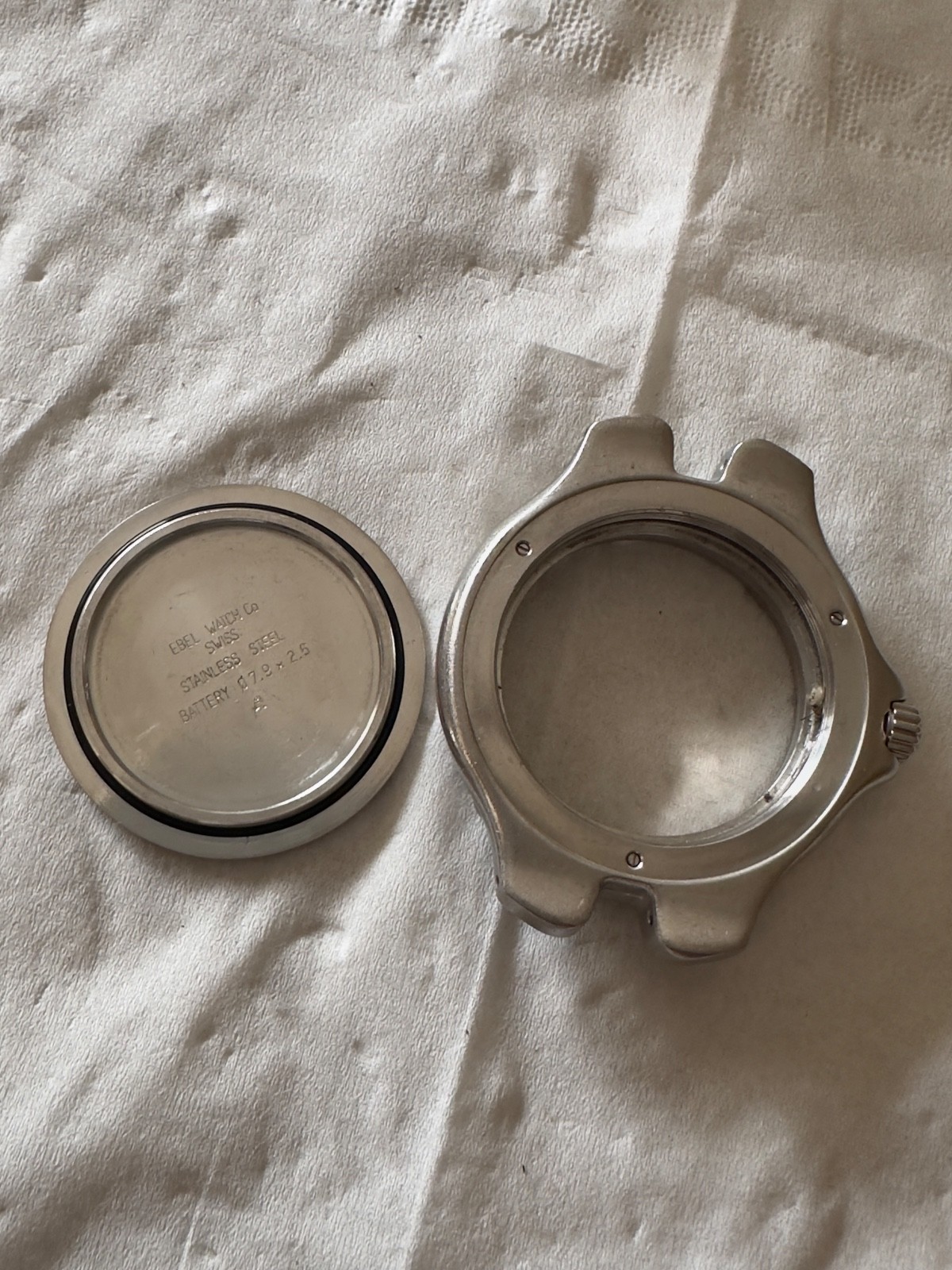 Ebel Sportwave Ref. 6187541 Stainless Steel Case Only – Genuine – For Parts/Repa