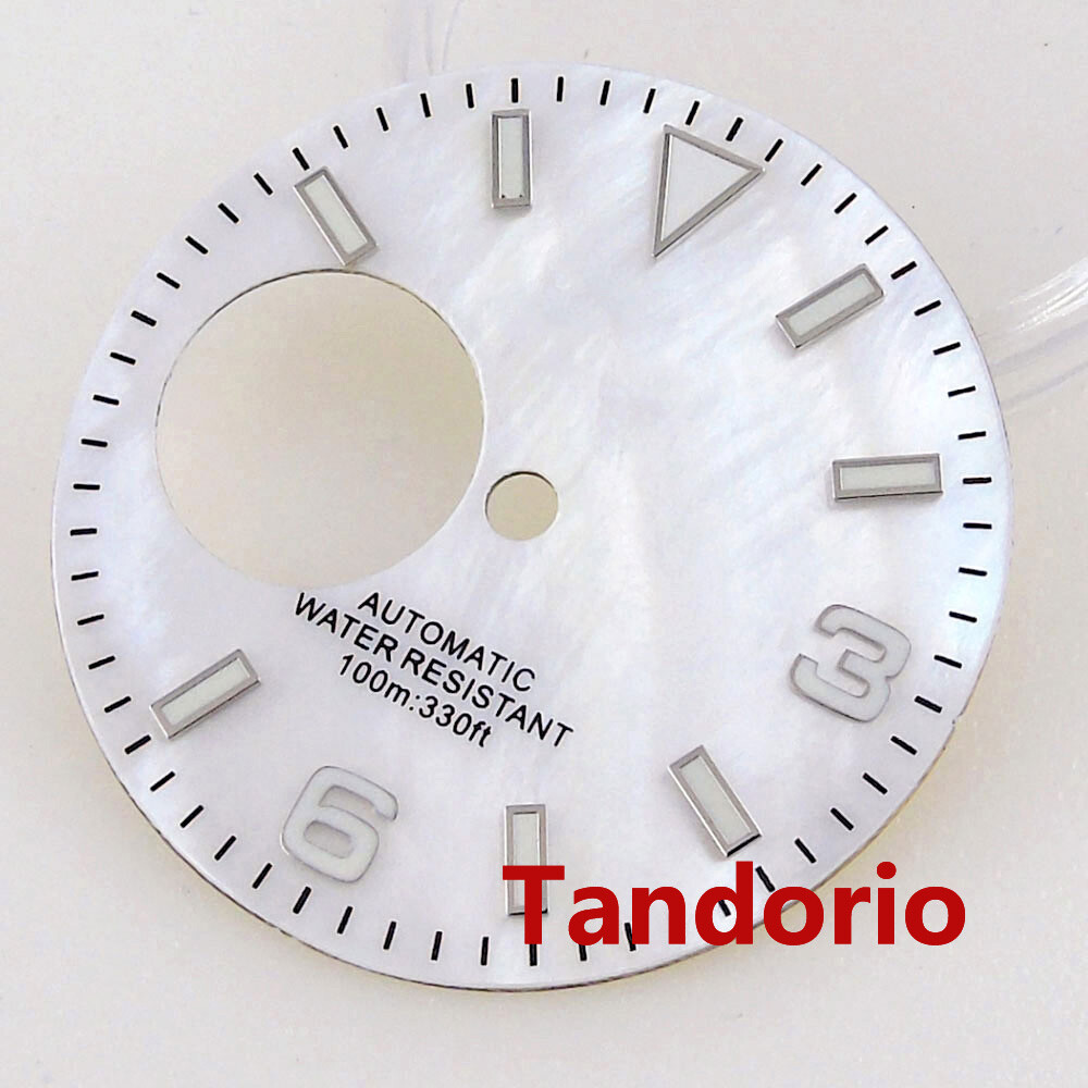 29mm Sterile Black Green Orange Blue White Watch Dial Fit NH38A Movement