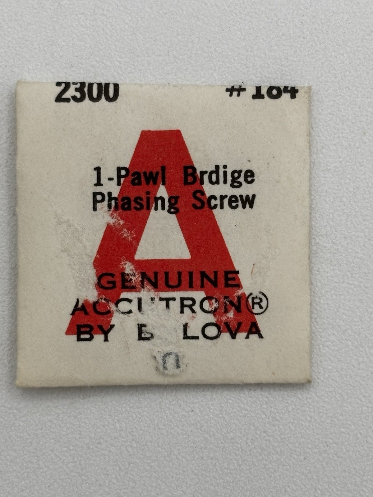 Accutron Bulova 2300 Pawl Bridge Phasing Screw #184