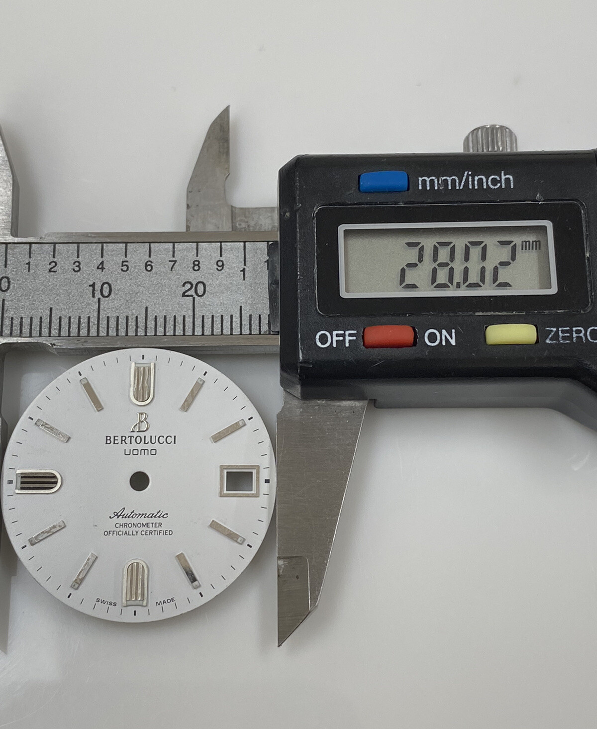 Original Bertolucci Uomo Automatic 28mm White Dial Ref: 884.55.41.10B