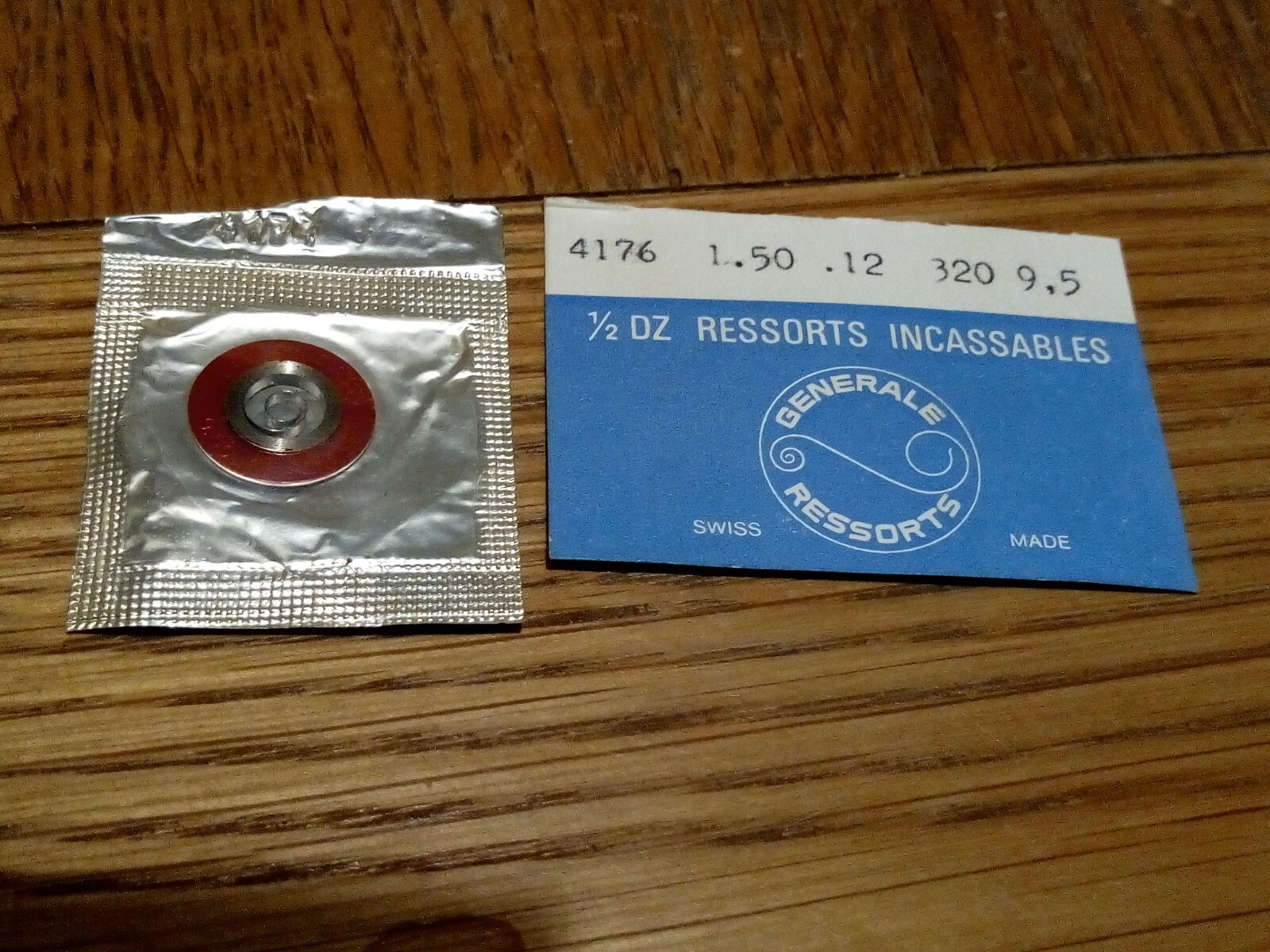 1/2 OZ generale ressorts Incassables spring SWISS Made 4176 1.50 0.12 320 9.5