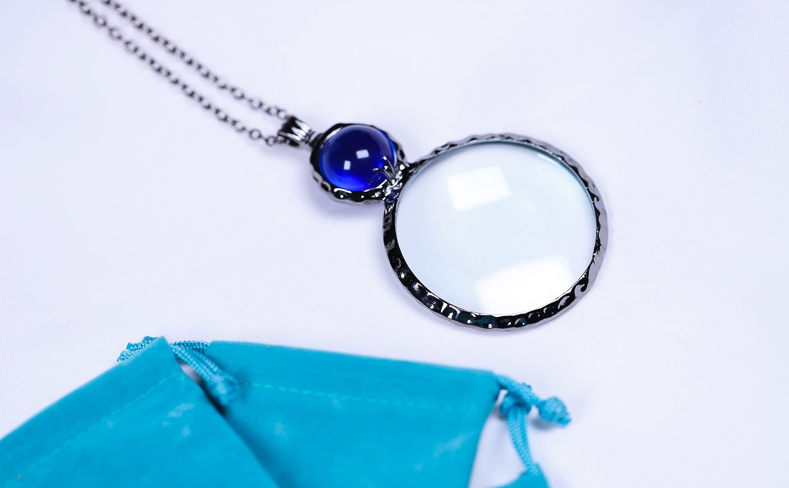 Magnifying Glass Necklace,Jiulory 10x Long Chain Glass Lens Magnifier Mama Ne…