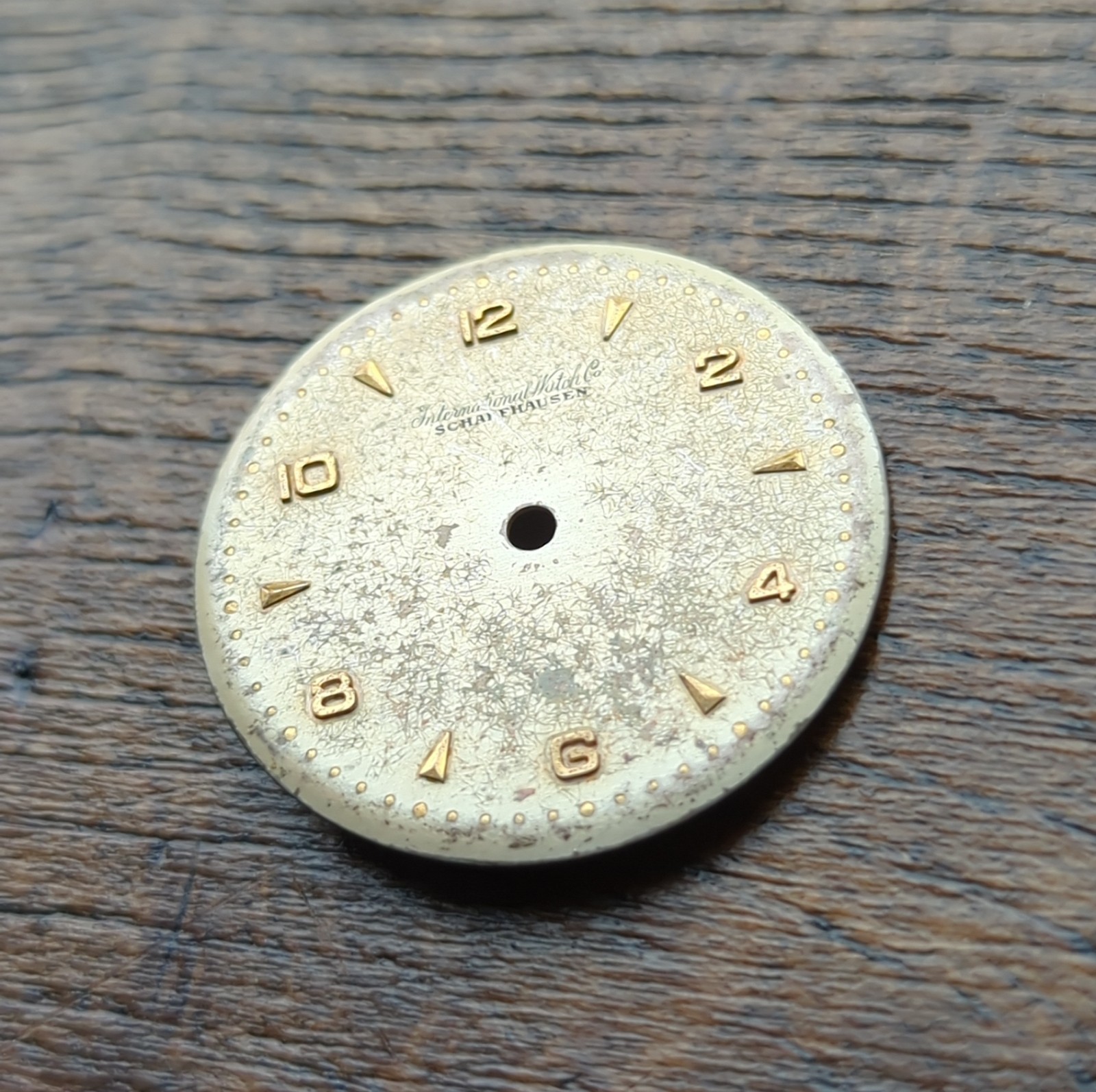 IWC International Watch Co Original Used Watch Dial Part 27.3mm (BL15)