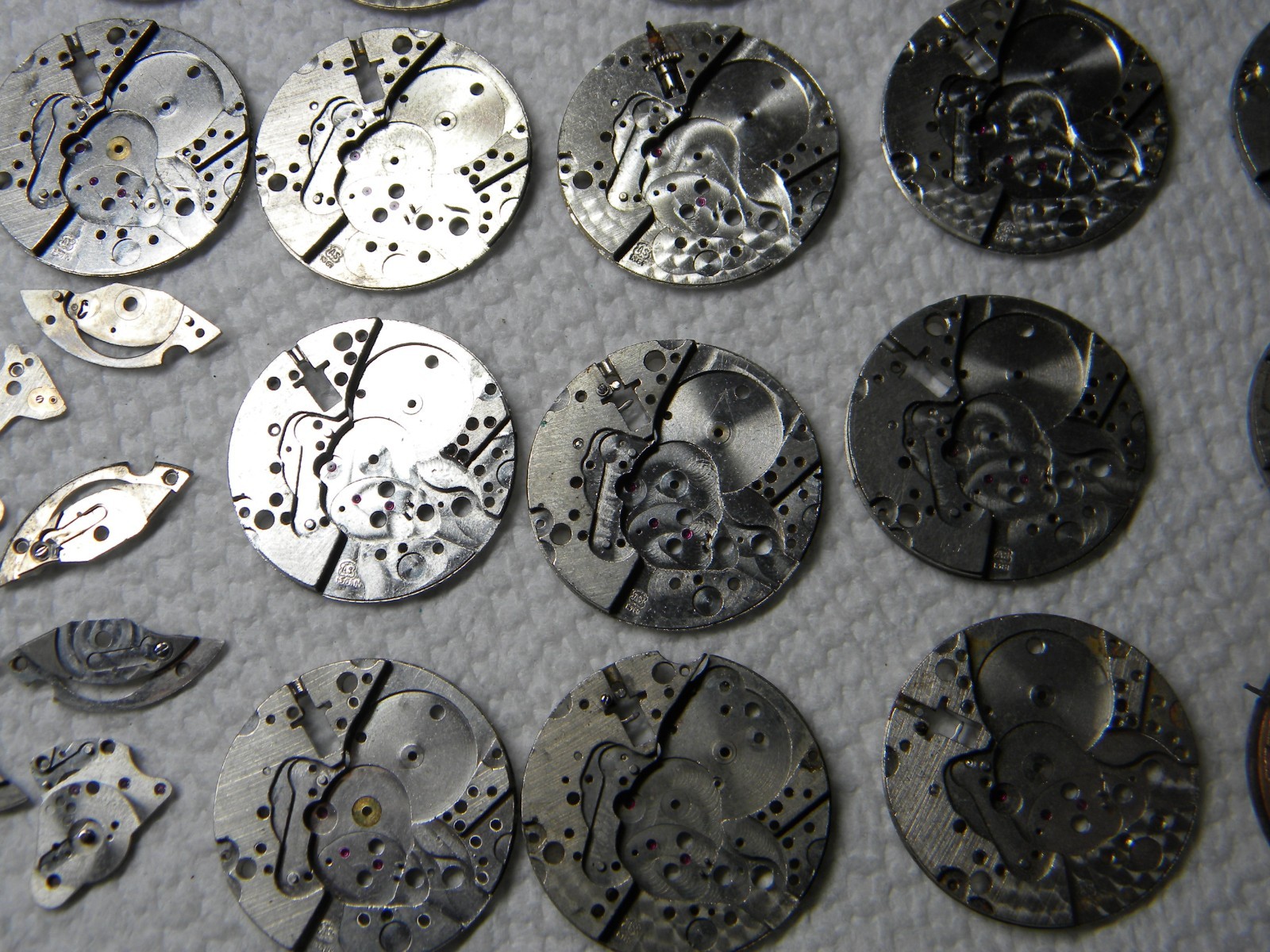 Lot of AS 1361 1361N Wrist Watch Movement Partials Pieces to Repair or Parts