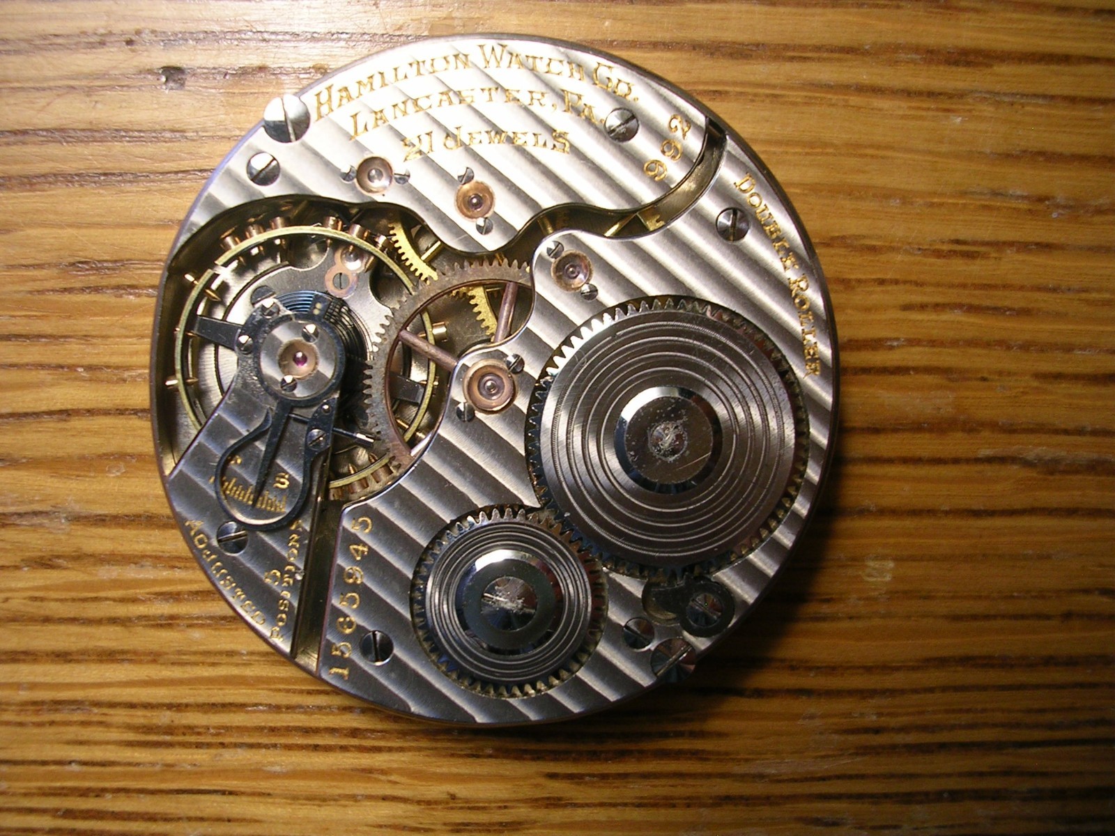 HAMILTON 1921 RR GRADE 992 16s 21j POCKET WATCH MOVEMENT CLEAN!