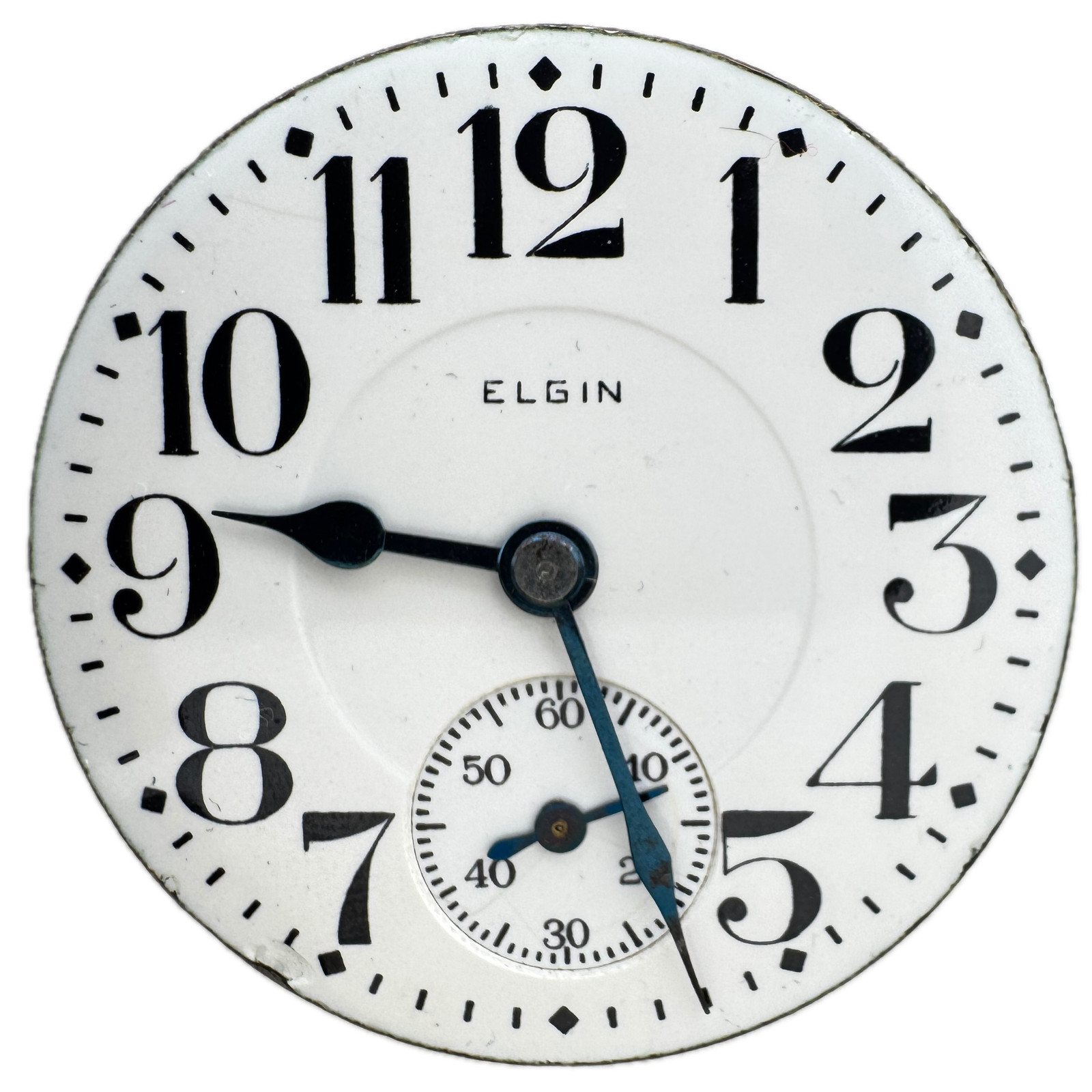 Antique 16s 1924 Elgin Double Sunk Heavy Arabic Pocket Watch Movement 387 USA
