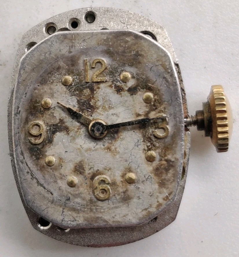 Rare Gruen W. Co. Cal. 275 17 jewel watch movement running Stuck In Set Position