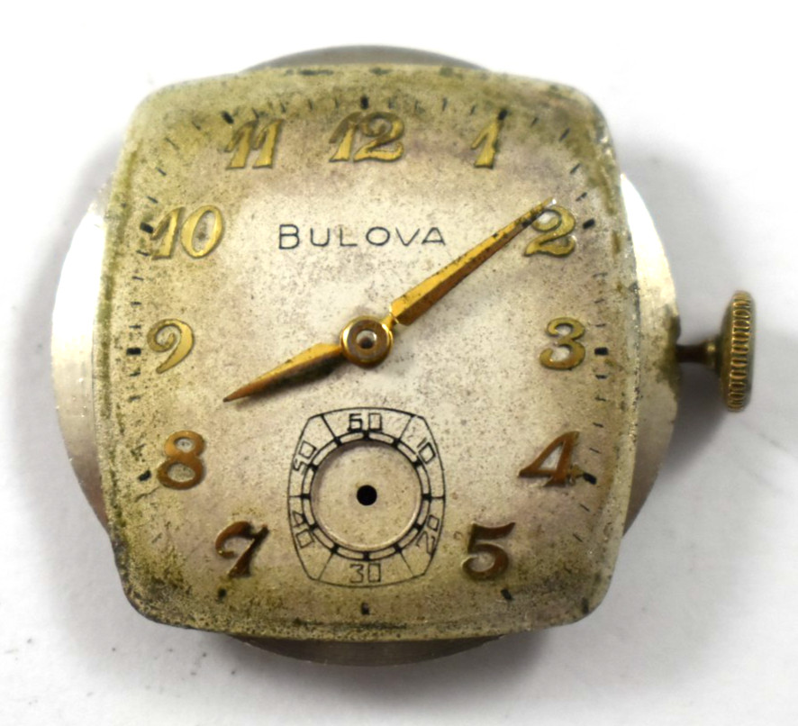Vintage Bulova Manual Wind 17J 11AC Wrist Watch Movement lot.fa