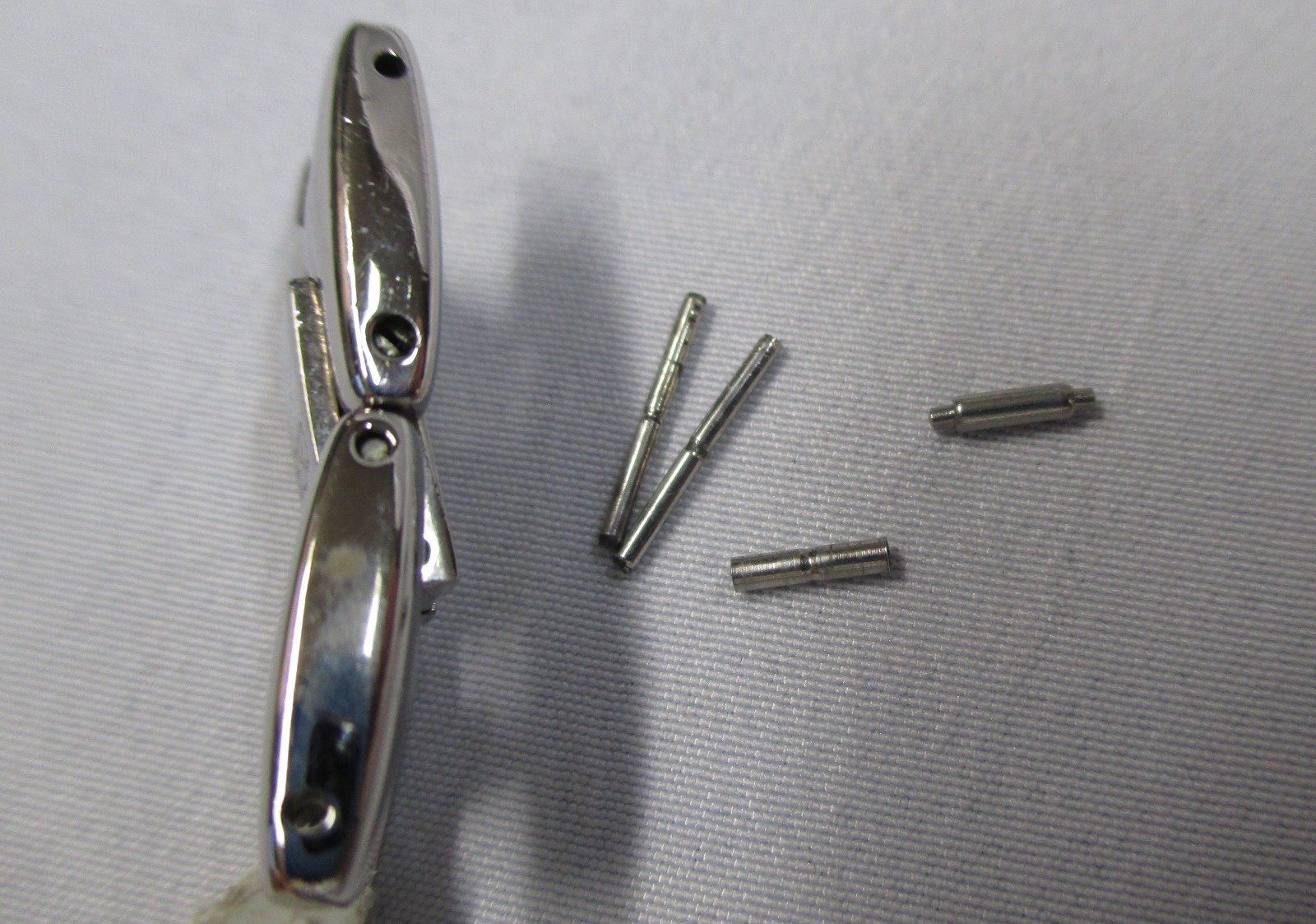 Genuine ESQ ESQUIRE MOVADO 100533A Complete Stainless Steel Clasp, Pins & Tubes