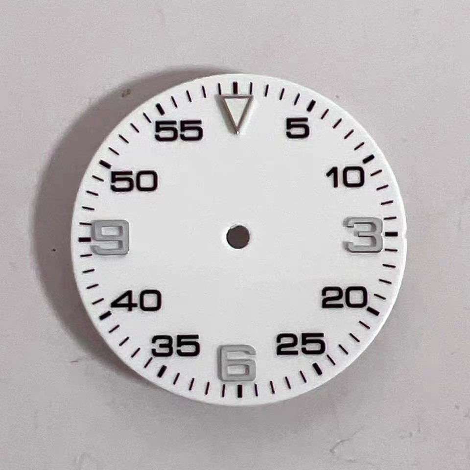 29mm Matte White Watch Dial Numerals NH35