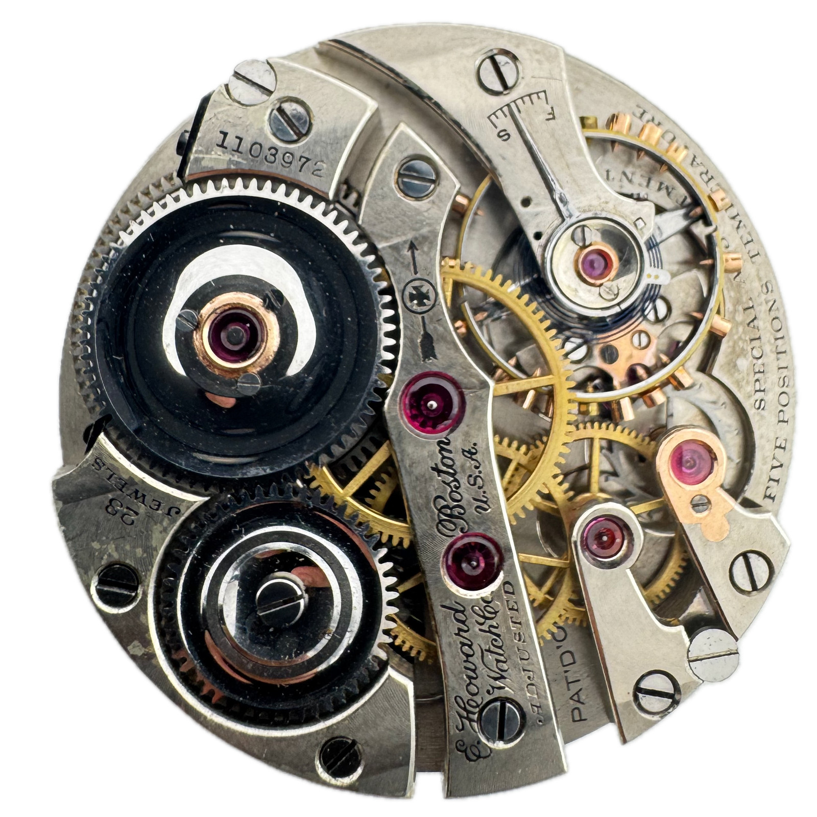 Antique 16s Howard 23 Jewel Mechanical Hunter Pocket Watch Series 0 Running