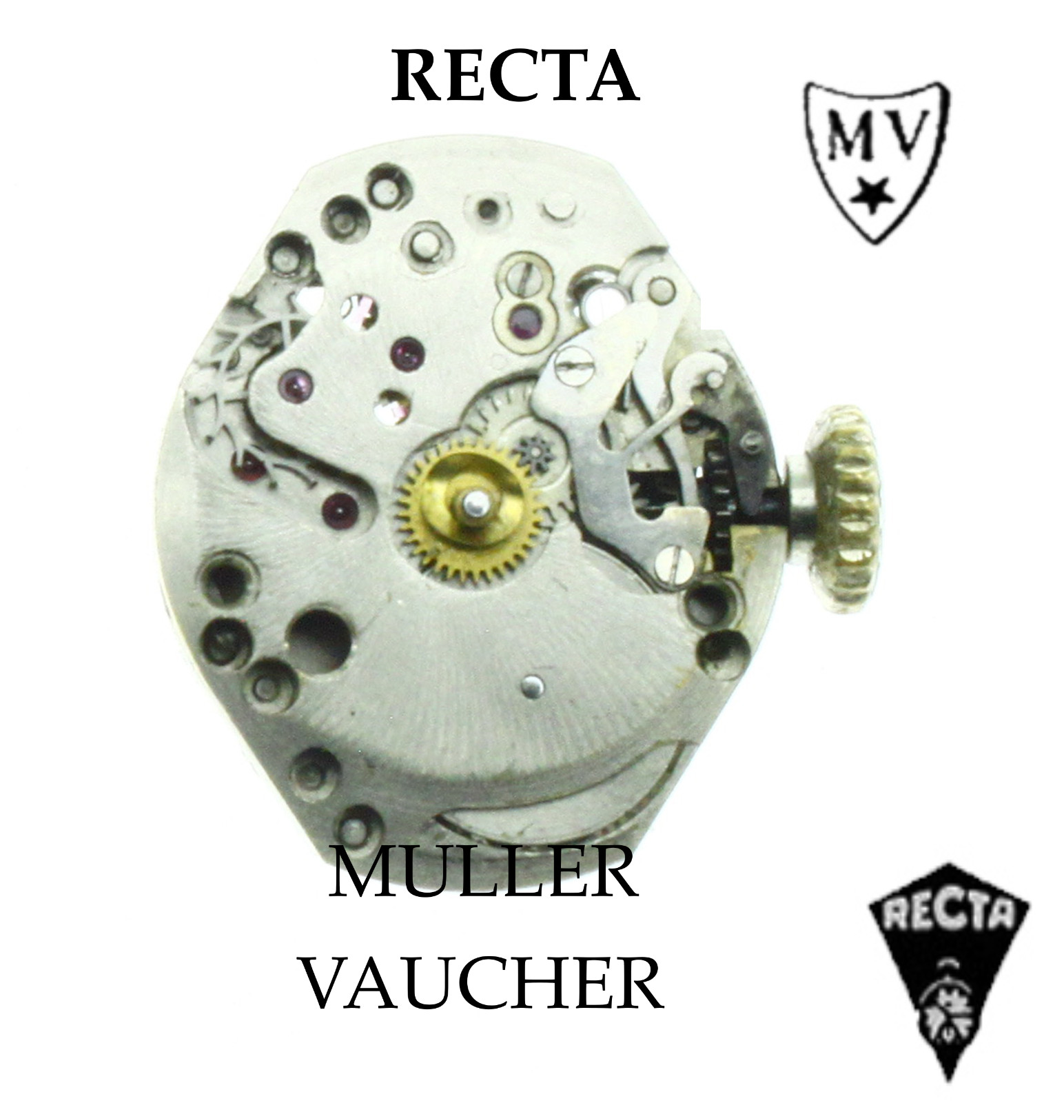 Recta Muller Vaucher Used Swiss Watch Movement For Parts Repair Varieties