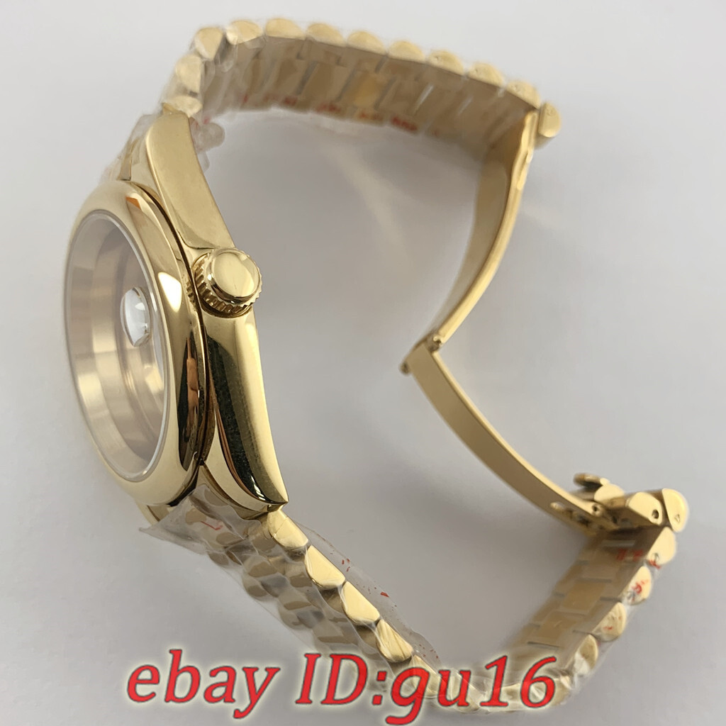 36mm/40mm Gold Watch Case Fit NH35 NH36 Miyota 8215 8205 PT5000 ETA 2836/2824
