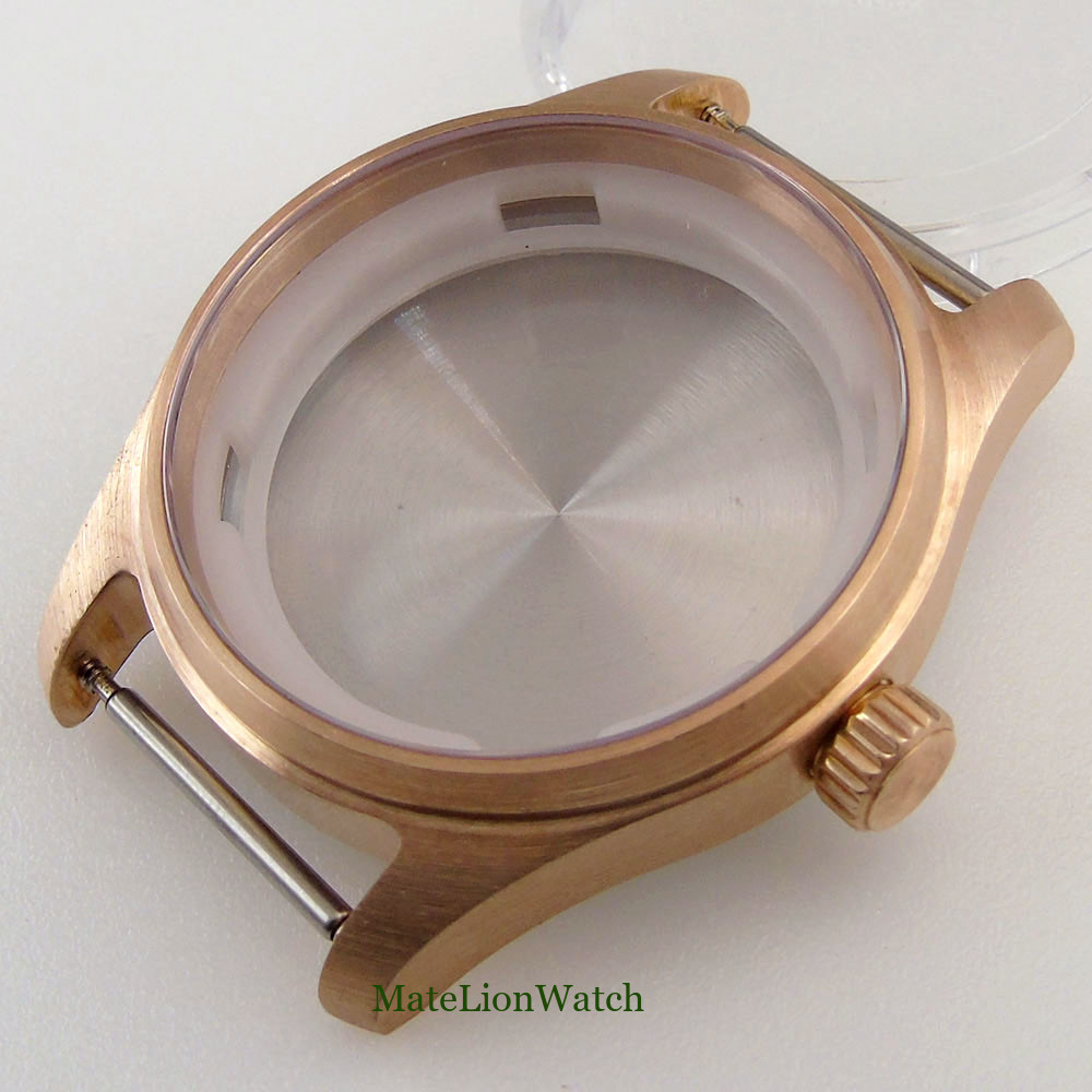 39mm Sapphire Watch Case Fit For NH35/NH36 Movement 200M Waterproof Steel/Bronze